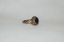 Load image into Gallery viewer, Sapphire and Diamond Antique Style Ring