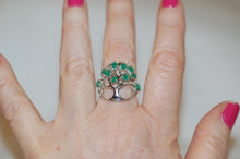 Load image into Gallery viewer, Emerald Tree of Life Ring