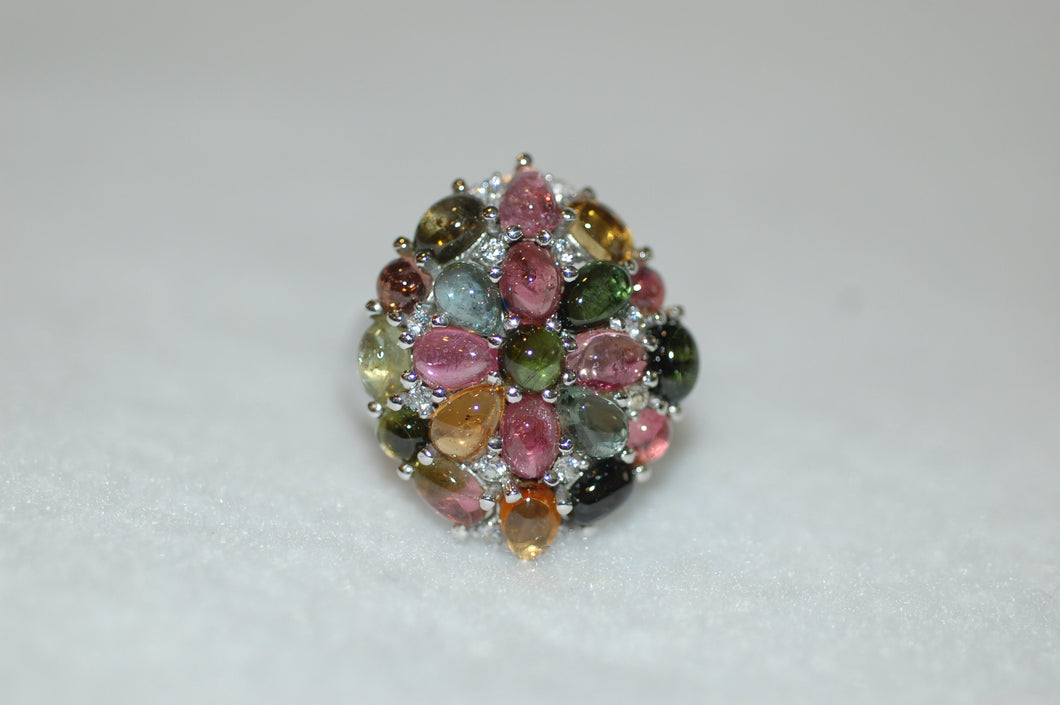 Tourmaline Caviar Ring