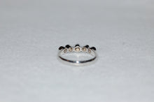 Load image into Gallery viewer, Five Stone Blue Diamonds Ring