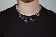 Load image into Gallery viewer, Moss Amethyst and Seed Pearl Petal Necklace