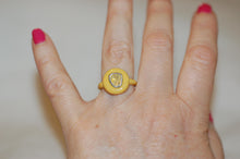 Load image into Gallery viewer, Melow Yellow Diamond and Enamel Ring