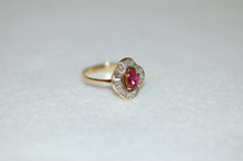Load image into Gallery viewer, Ruby and Diamond Baguette Ring