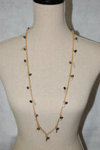 Load image into Gallery viewer, Three Stone Never-ending Fringe Necklace