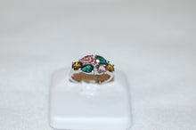 Load image into Gallery viewer, Six Teardrop Tourmaline Ring