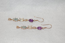 Load image into Gallery viewer, Mixed Cut Gemstone Drop Earrings