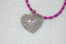 Load image into Gallery viewer, Stained Glass Diamond Heart Pendant