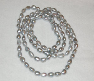 Never ending Gray Baroque Pearl Necklace
