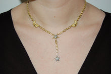 Load image into Gallery viewer, Moons and Pave Star Diamond Necklace