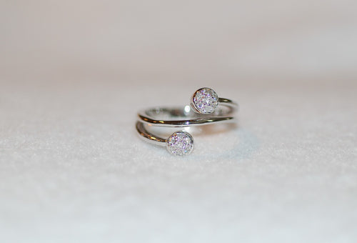 Diamond Pave Bypass Ring