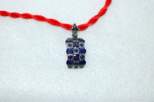 Load image into Gallery viewer, Sapphire Checkerboard Necklace