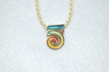 Load image into Gallery viewer, Enamel and Diamond Abstract Slide Pendant