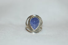 Load image into Gallery viewer, Tear Drop Cabochon Tanzanite Ring