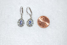 Load image into Gallery viewer, Tear Drop Filigree Tanzanite Drop Earrings