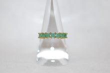 Load image into Gallery viewer, Emerald Seven Stone Ring