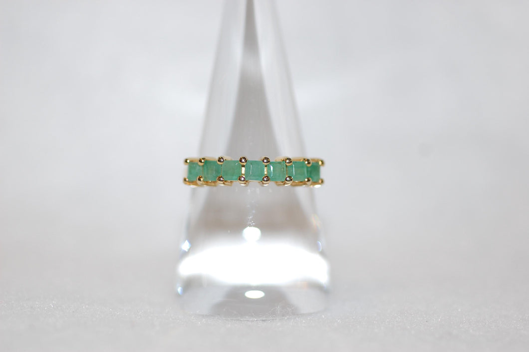 Emerald Seven Stone Ring
