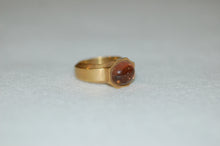 Load image into Gallery viewer, Peachy Pink Tourmaline Cabochone Ring