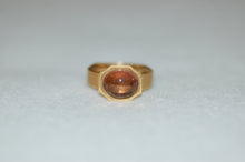 Load image into Gallery viewer, Peachy Pink Tourmaline Cabochone Ring