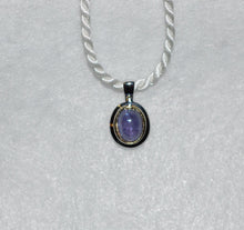Load image into Gallery viewer, Tanzanite Cabochon Minimalist Pendant