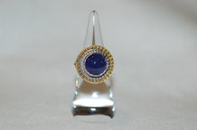 Load image into Gallery viewer, Tanzanite Cabochon Saturn Ring