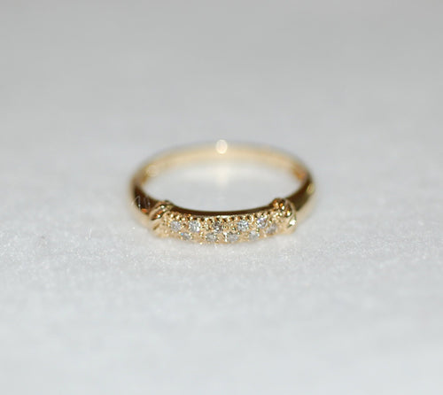 Diamond Pave Bar Ring