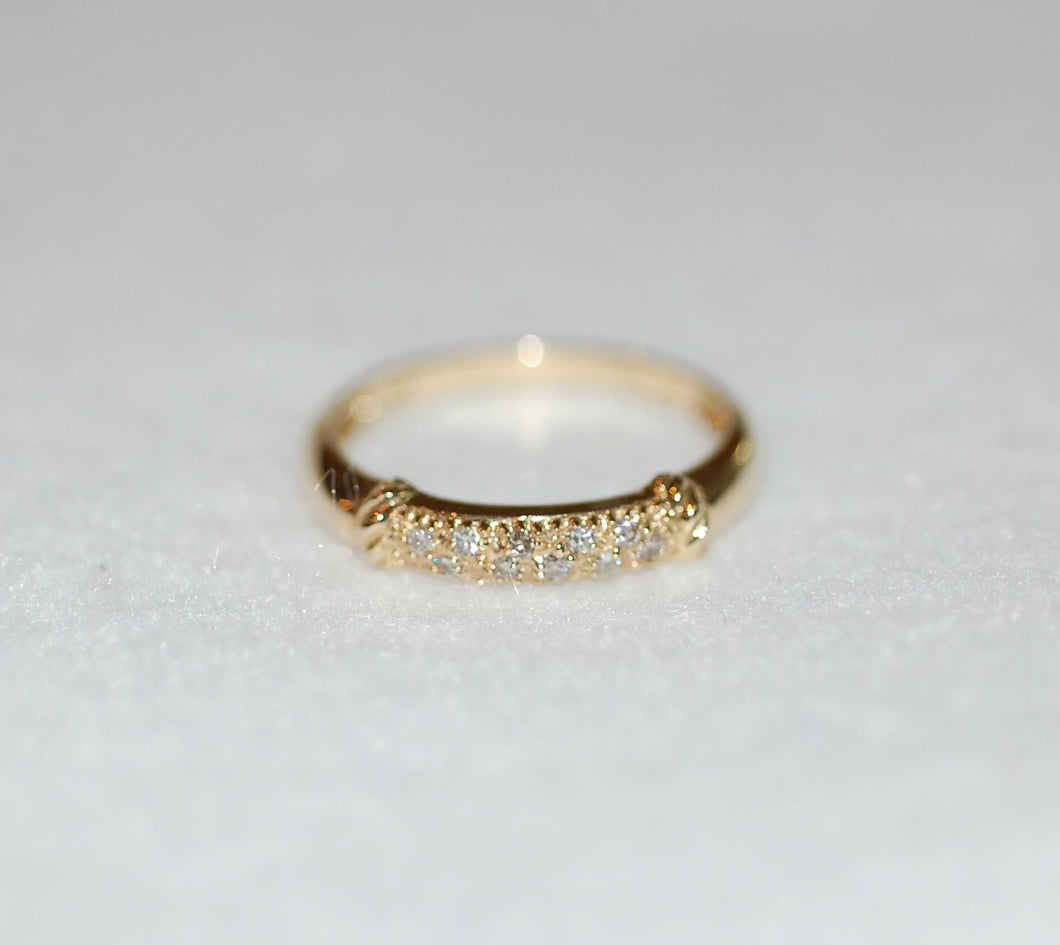 Diamond Pave Bar Ring