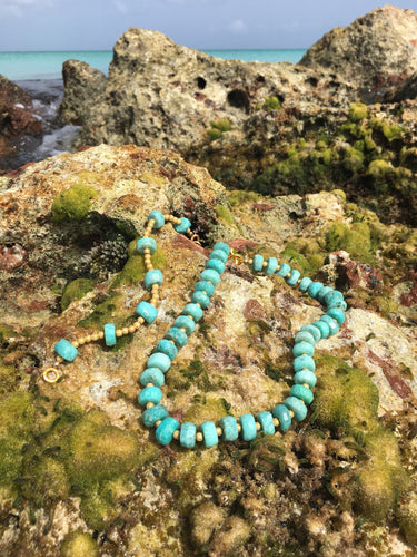 Amazonite and Stardust Bead Duo