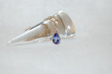 Load image into Gallery viewer, Tanzanite and Diamond Tear Drop Necklace