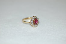 Load image into Gallery viewer, Ruby and Diamond Baguette Ring