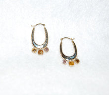 Load image into Gallery viewer, Fancy Diamonds Hoop Earrings
