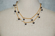 Load image into Gallery viewer, Three Stone Never-ending Fringe Necklace