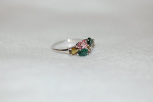Six Teardrop Tourmaline Ring
