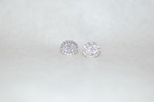 Load image into Gallery viewer, Sustainable Lab Grown Diamond Oval Cluster Stud Earrings