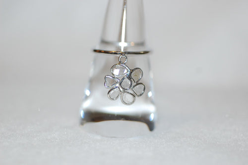 Diamond Flower Charm Ring