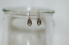 Load image into Gallery viewer, Salt &amp; Pepper Diamond Tear Drop Earrings