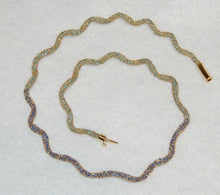 Load image into Gallery viewer, Gold Mesh Wave Necklace