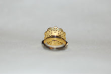 Load image into Gallery viewer, Ruby and Diamond Pave Antique Style Flower Ring