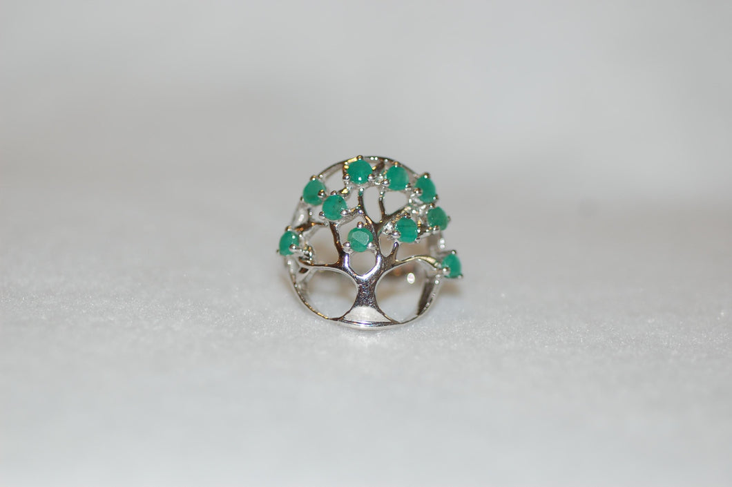 Emerald Tree of Life Ring