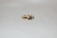 Load image into Gallery viewer, Art Deco Sapphire Line Band
