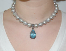 Load image into Gallery viewer, Aqua Tear Drop Necklace