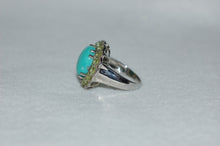 Load image into Gallery viewer, Beauty Mark Turquoise and Peridot Cocktail Ring