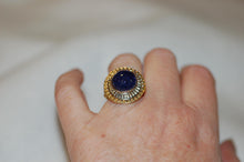 Load image into Gallery viewer, Tanzanite Cabochon Saturn Ring