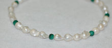 Load image into Gallery viewer, Baroque Pearl and Emerald Necklace