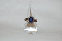 Load image into Gallery viewer, Sapphire and Diamond Antique Style Ring