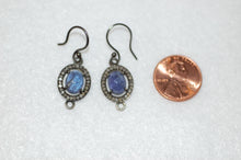 Load image into Gallery viewer, Tanzanite Cabochon Antique Style Drop Earrings