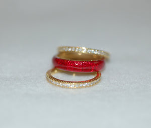 Hidalgo Half Diamond Half Rope Guard Ring