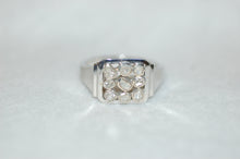 Load image into Gallery viewer, Nine Stone Diamond Signet Ring