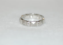 Load image into Gallery viewer, Chris Correia Fine Jewelry Platinum &#39;Sugarloaf&#39; Two Diamond Band Ring