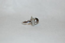 Load image into Gallery viewer, Tahitian Pearl and Diamond Crown Platinum Ring