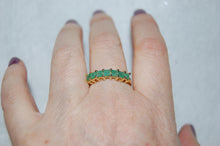 Load image into Gallery viewer, Emerald Seven Stone Ring